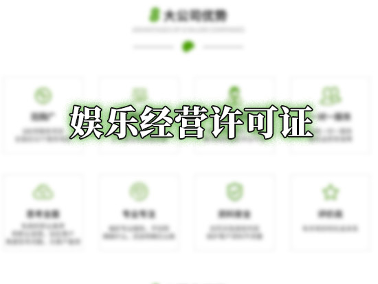娱乐经营许可证
