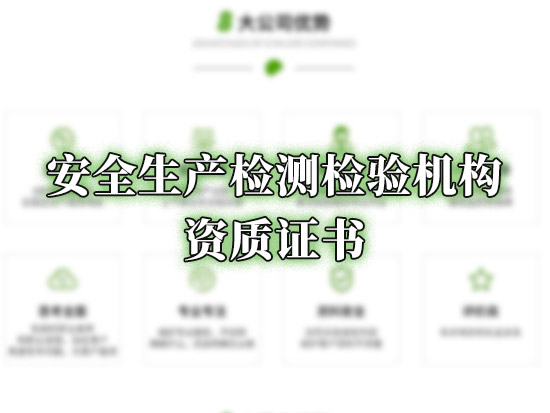 安全生产检测检验机构资质证书