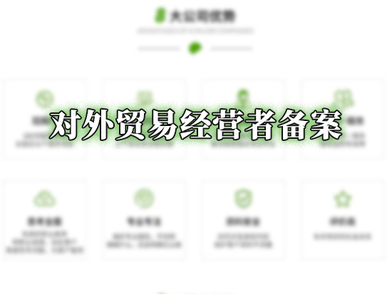 对外贸易经营者备案